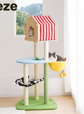 zeze农场猫爬架猫窝猫树一体大型猫架不占地四季通用猫咪玩具用品