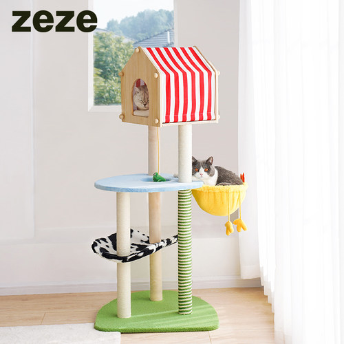 zeze农场猫爬架猫窝猫树一体