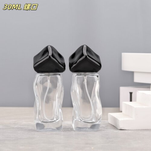 30ML现货螺口香水分装瓶便携式香水瓶玻璃喷雾空瓶按压式