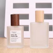 精致30ML胡桃木香水分装 瓶便携式 50ML大容量玻璃喷雾香水瓶空瓶