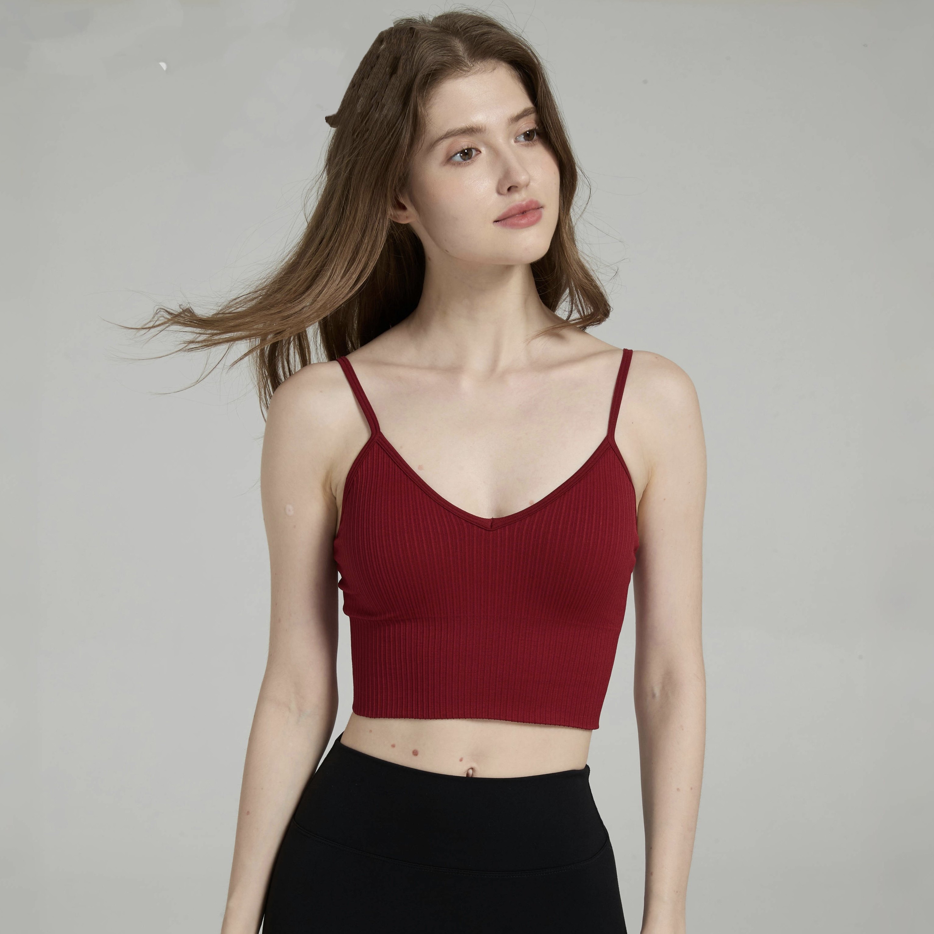 mimiuomi条纹肌理舒适弹力运动健身吊带文胸含胸垫瑜伽背心内观流,运动/瑜伽/健身/球迷用品,瑜伽背心,淘宝优惠券,粉丝福利购,淘宝优惠卷