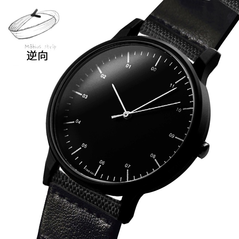 逆向转动Enmex创意炫酷学生手表