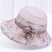 中老年人妈妈帽子女夏天大檐遮阳渔夫帽薄款 透气老人奶奶防晒盆帽