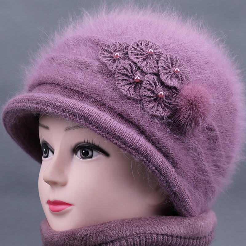 针织帽逛街休闲女冬季加绒毛线帽