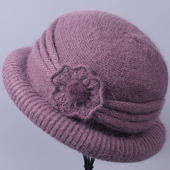 冬天中老年人帽子女奶奶妈妈兔毛保暖盆帽加绒厚老太太针织毛线帽