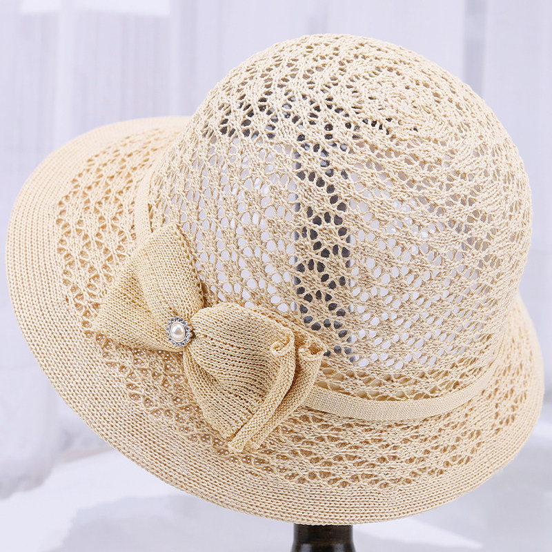 春夏季帽子女士中老年妈妈遮阳渔夫帽薄款透气防晒奶奶盆帽太阳帽