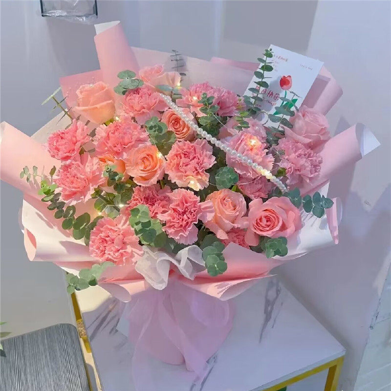 母亲节康乃馨生日花束同城配送
