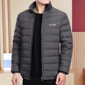 保暖羽绒外套 青中老年大码 秋冬羽绒服男 轻薄立领羽绒服拉链短款