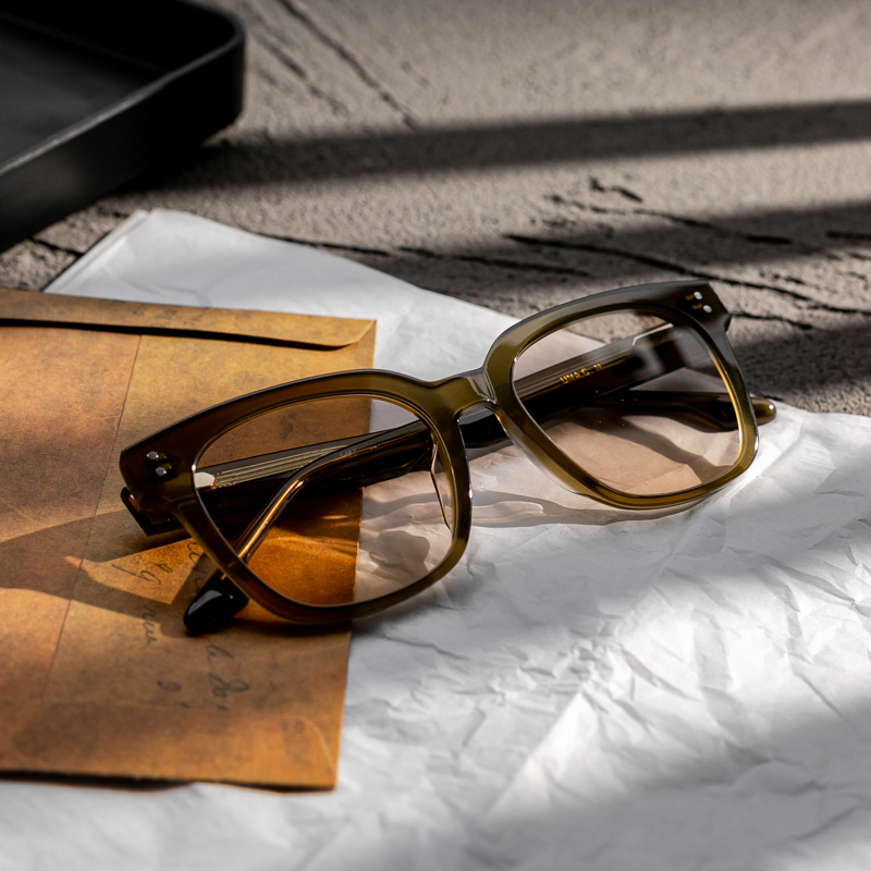 UNACN橄榄绿墨绿GM墨镜素颜大脸显瘦太阳镜