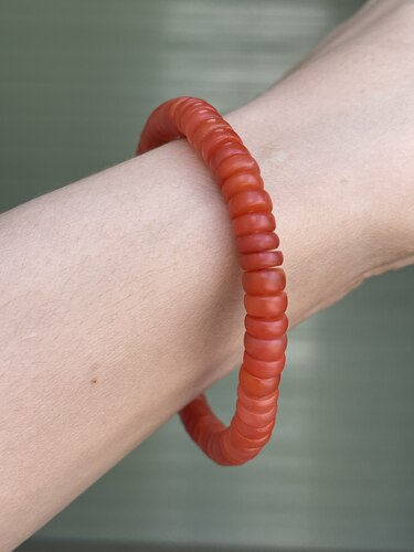 天然南红玛瑙手串精工直切手链女川料春夏本命年礼物国潮尺寸6mm