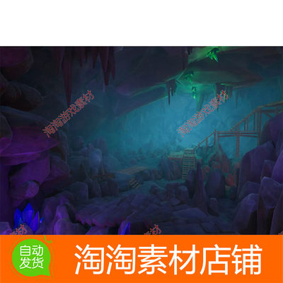 Unity3d Stylized Poly Cave Formations 1.0 风格化的洞穴地层