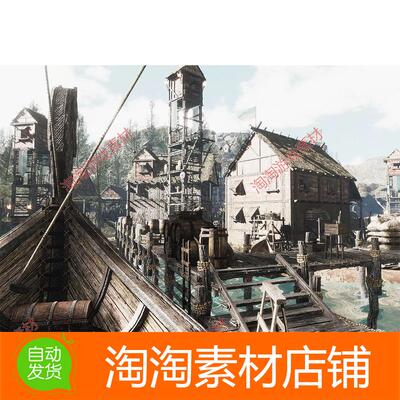Unity Modular Viking Village Medieval Town 3.1中世纪村庄场景