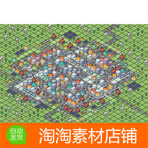 Unity Isometric City Pack 1.0 等距视图卡通城市