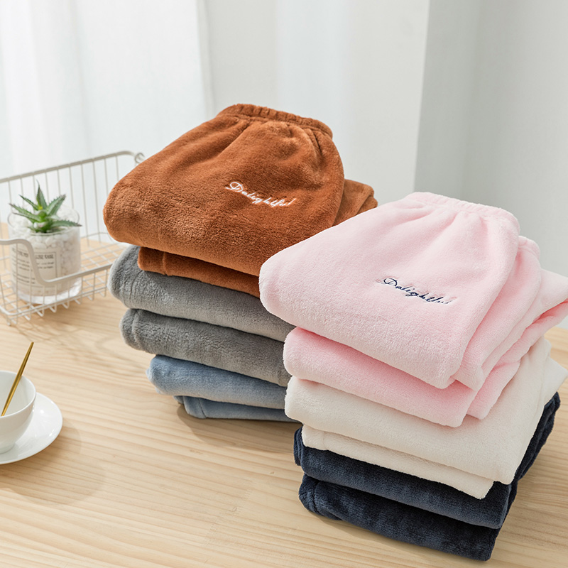 珊瑚绒睡裤女士加厚加绒长秋冬季法兰绒网红宅宅仙女家居暖暖裤在类目 女士内衣/男士内衣/家居服, 睡裤/家居裤中 - 来自Buy2taobao.com提供专业的淘宝代购服务