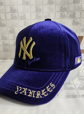 MLB棒球帽NY洋基队帽子女款鸭舌帽秋冬款防晒帽20NY3UCD0716J
