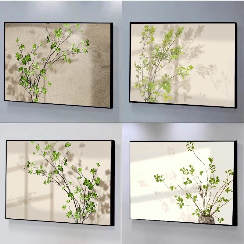 现代简约小清新绿植餐厅装饰画卧室房间挂画北欧风客厅沙发墙壁画
