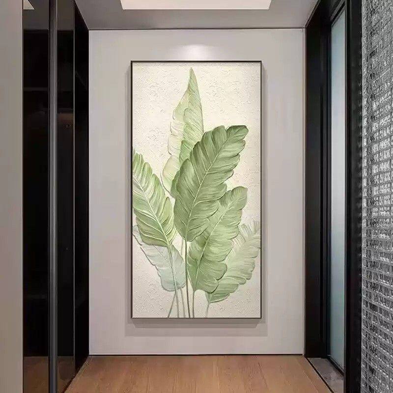 家大业大装饰画入户走廊客厅绿植挂画过道现代简约北欧玄关高级感