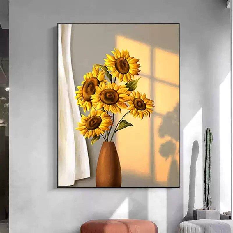 简约花卉客厅装饰画沙发背景墙挂画卧室餐厅玄关楼梯间壁画落地画