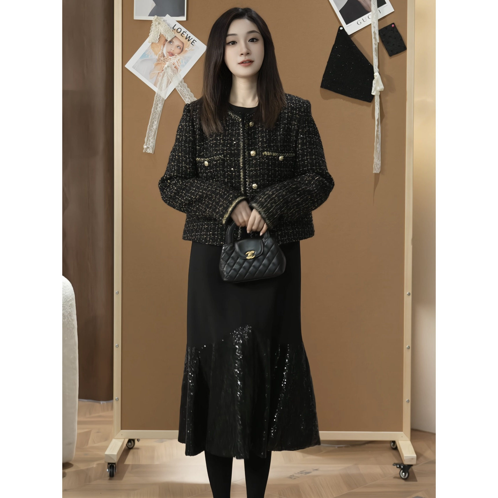 柒院家微胖大码女装极简小香风短外套2025秋冬款宽松遮肉显瘦外搭,女装/女士精品,短外套,淘宝优惠券,粉丝福利购,淘宝优惠卷