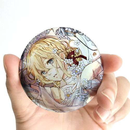 漫能紫罗兰永恒花园吧唧银色金属徽章薇尔莉特动漫周边二次元礼品