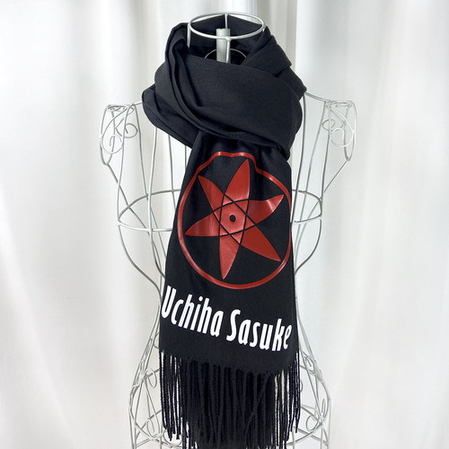 漫能火影忍者围巾宇智波佐助动漫围巾秋冬个性简约日系二次元周边