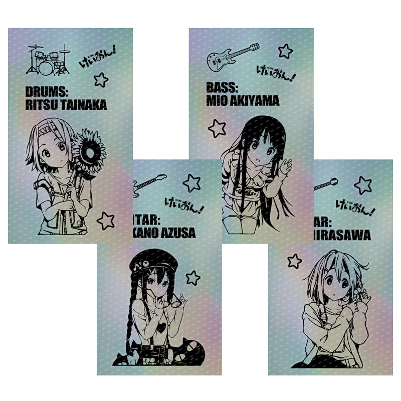 漫能轻音少女贴纸镭射银手机ipad耳机电脑diy防水痛车贴拉杆箱贴