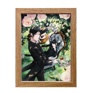 漫能黑执事灯光画塞巴斯蒂安周边小夜灯摆件镜子二次元动漫周边