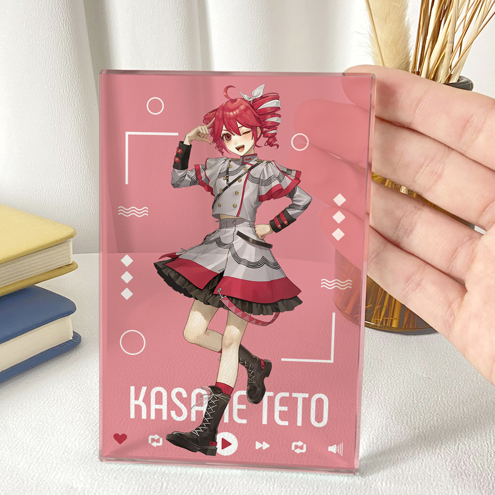 漫能重音teto水晶立牌透明玻璃砖卡通日系二次元周边桌面摆件礼物