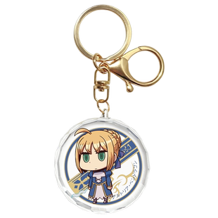 漫能fate周边水晶挂件钥匙扣可爱咕哒子蓝呆saber贞德二次元动漫