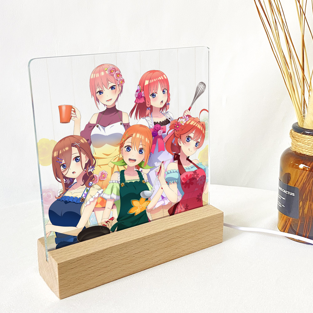 漫能五等分的花嫁水晶夜灯立牌居家床头灯二次元日本动漫周边礼物