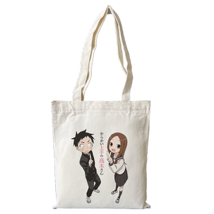 漫能擅长捉弄的高木同学单肩包西片周边帆布包日系可爱二次元礼物