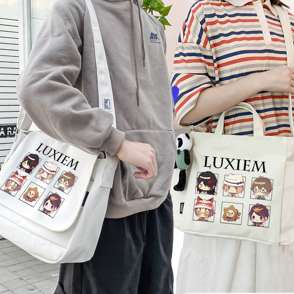 漫能luxiem彩虹帆布包日系