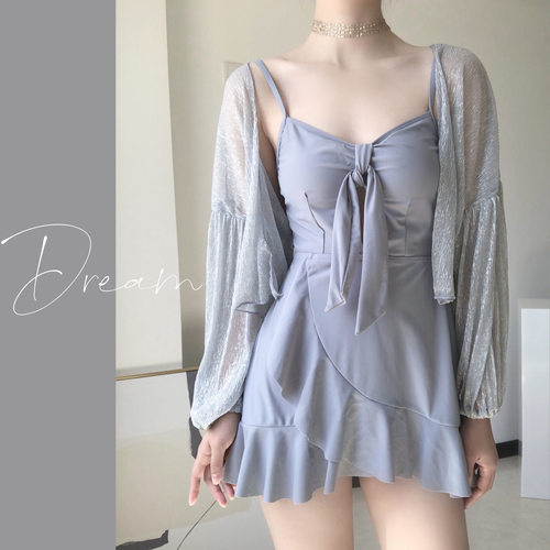 蜜dream泳衣女夏仙气罩衫少女