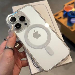 简约爆款适用苹果16pro手机壳新款iPhone15Promax透明magsafe磁吸13高级感14plus超薄全包11女男款12保护套