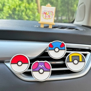 宝可梦精灵球车载式 可爱风出风口香薰创意车饰纯手工高级感礼物