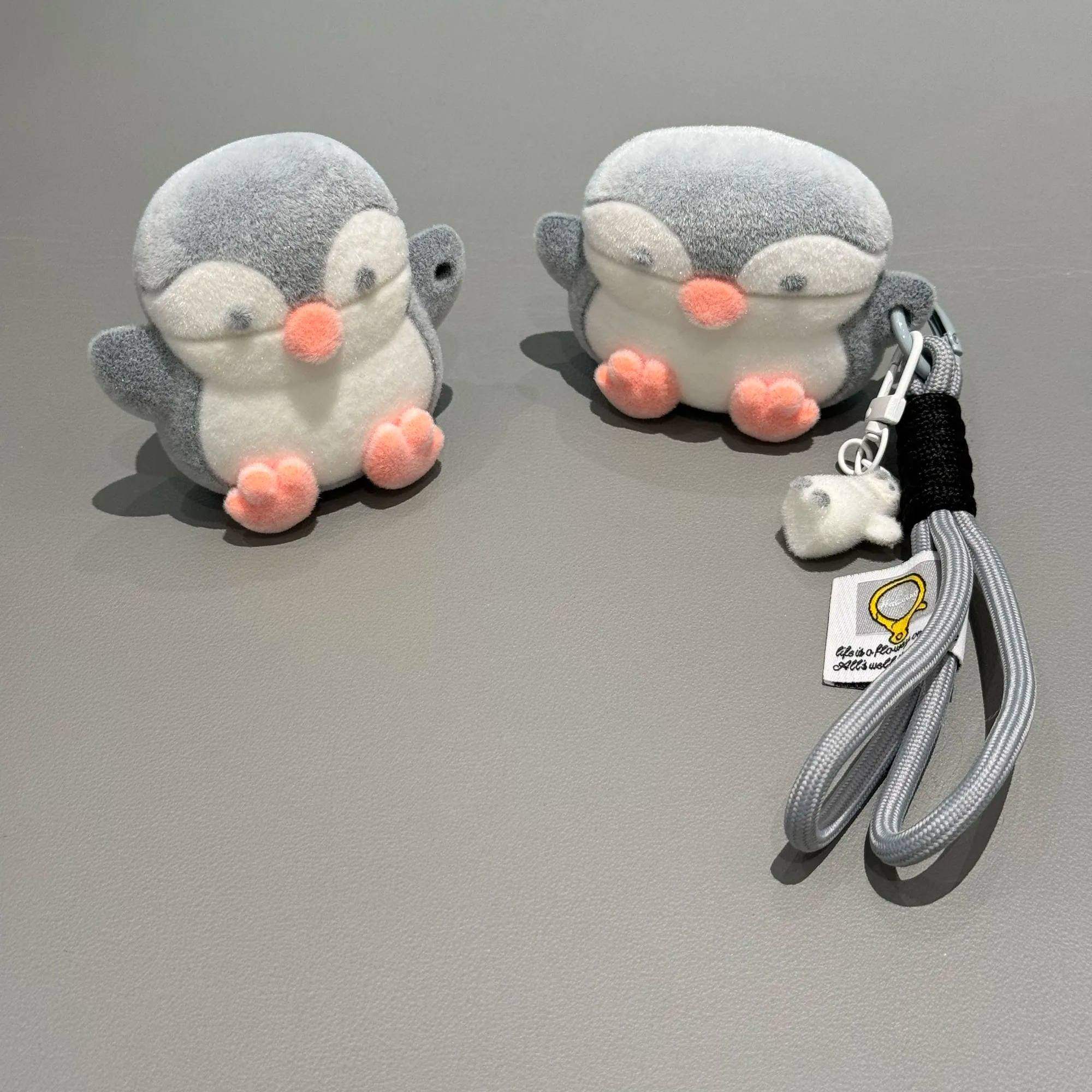 萌趣可爱植绒企鹅适用AirpodsPro3耳机壳苹果Airpods4代保护套airpodsPro二代小众硅胶airpods2/3代卡通软盒,3C数码配件,耳机保护套,淘宝优惠券,粉丝福利购,淘宝优惠卷