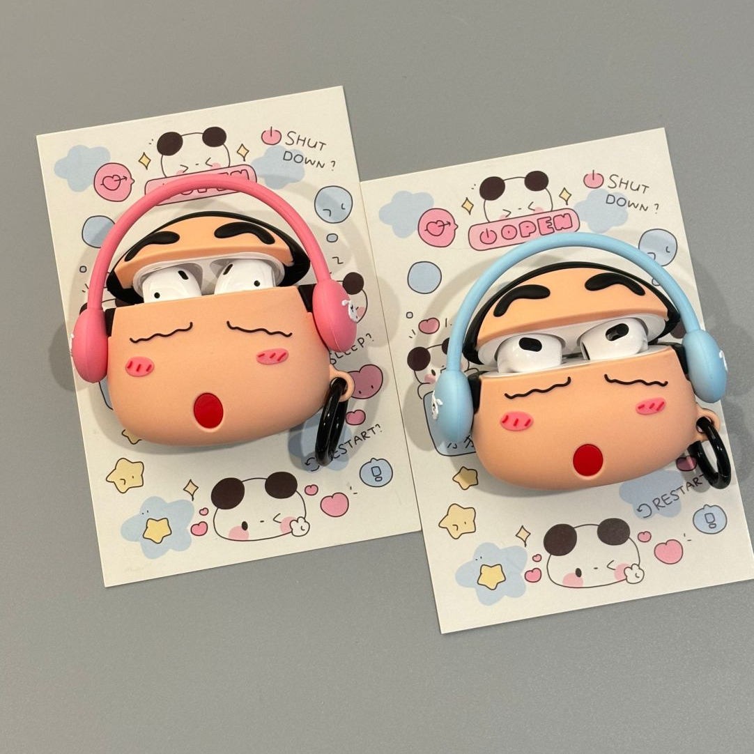 趣味可爱听音乐小新耳机壳