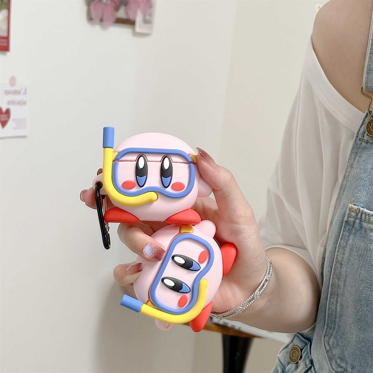 可爱动漫潜水星之卡比适用苹果airpods1/2代耳机套AirpodsPro2硅胶小众airpods3蓝牙保护壳AirPods4耳机软壳