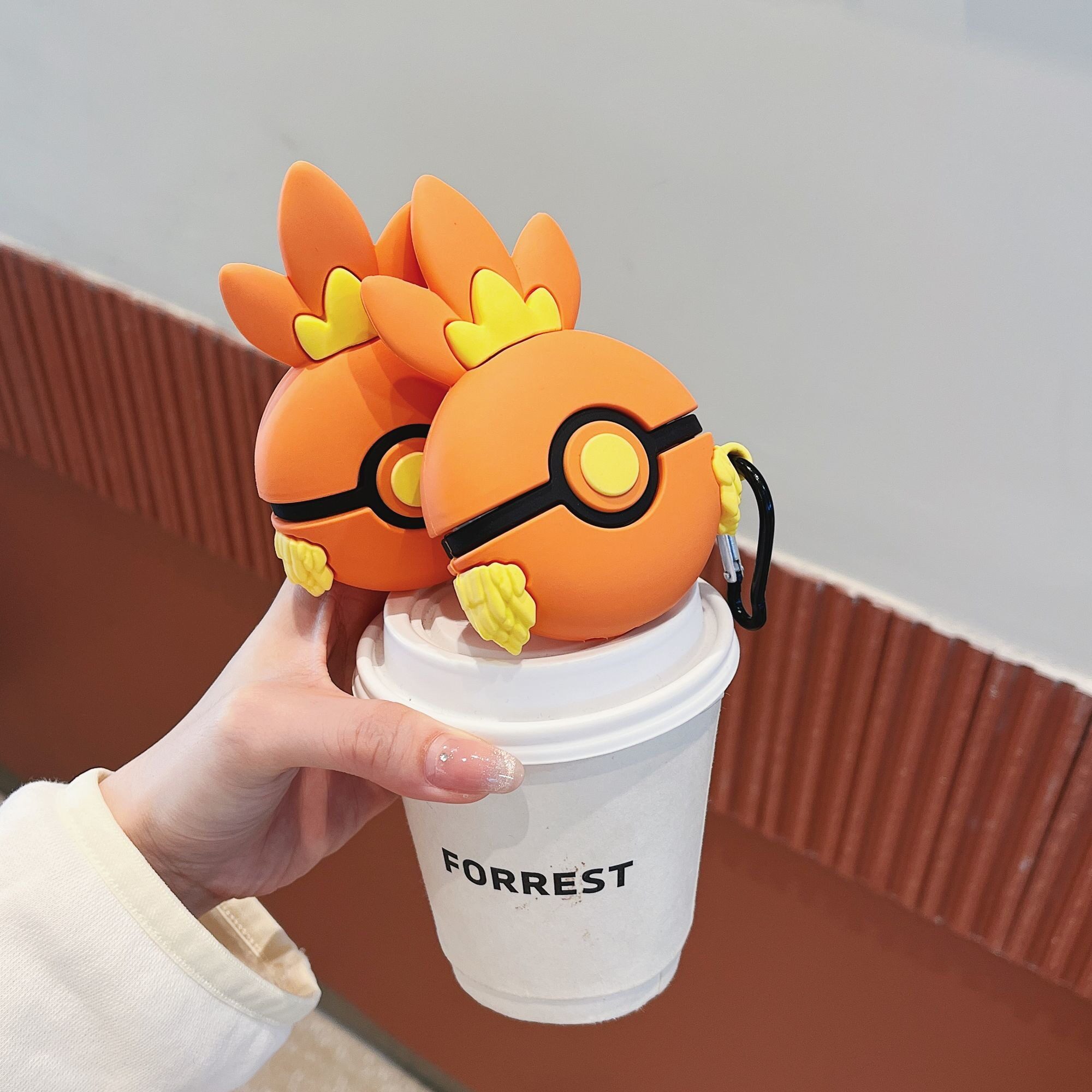 卡通创意火稚鸡精灵球适用适用AirPods4代耳机壳苹果蓝牙AirPodsPro3代软Pro3代硅胶1/2/3代防摔Pro2代女款