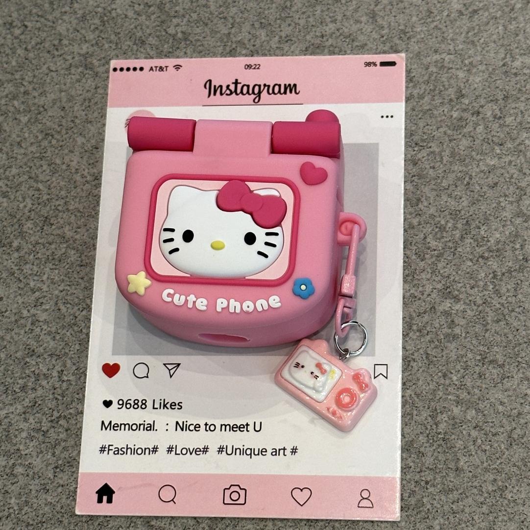 趣味可爱Kitty翻盖手机耳机壳