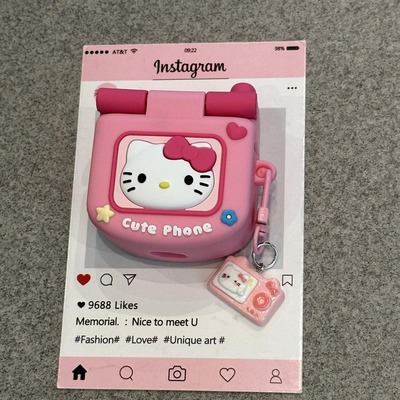 趣味可爱Kitty翻盖手机耳机壳