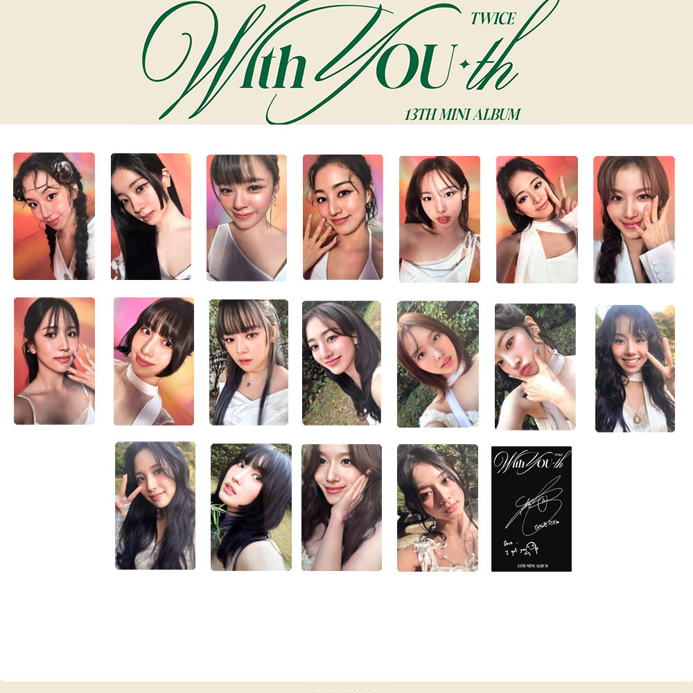twice 周边自制随机小卡 with you-th美图收藏 photocards once