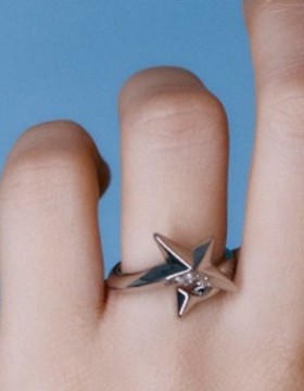 T+TSENTIMENTS开口可调节戒指ins