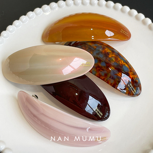 南木木2025新款 高端弹簧夹韩国france醋酸马尾夹发夹女士一字夹