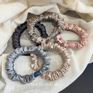 NANMUMU褶皱秋冬皮筋 大号后脑勺盘发高马尾发绳弹力发圈 韩国新款