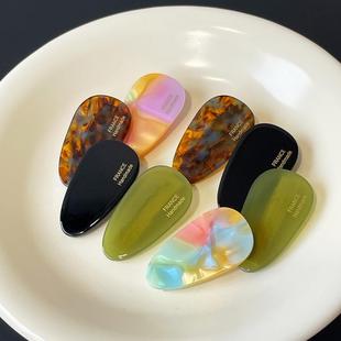 韩国新款 小半圆醋酸刘海夹小边夹 碎发夹鸭嘴夹 独家款 NanMuMu