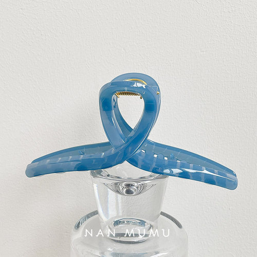 NanMuMu13CM大号果冻色抓夹 韩国亚克力后脑勺盘发发抓发夹鲨鱼夹