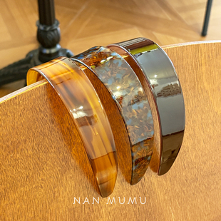 NANMUMU醋酸宽边洗脸发箍 韩国进口france高级感发饰简约复古头饰