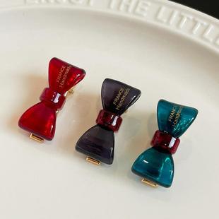 韩系可爱儿童france蝴蝶结小号mini鸭嘴夹碎发发夹侧边前额刘海夹