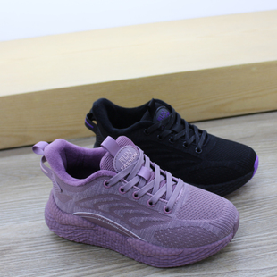 冬薄绒保暖老北京女棉鞋 圆头厚底平底系带休闲 爆米花软底女运动鞋